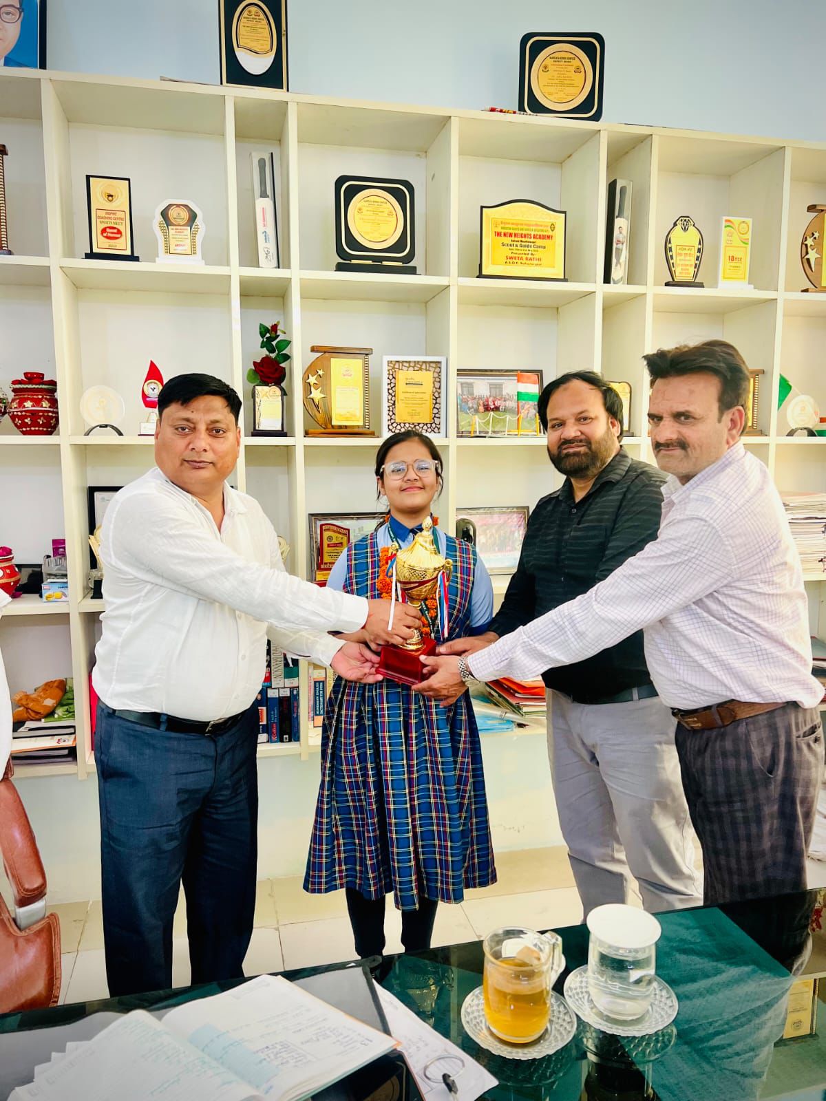 Victory sign portrait